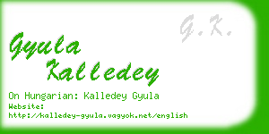 gyula kalledey business card